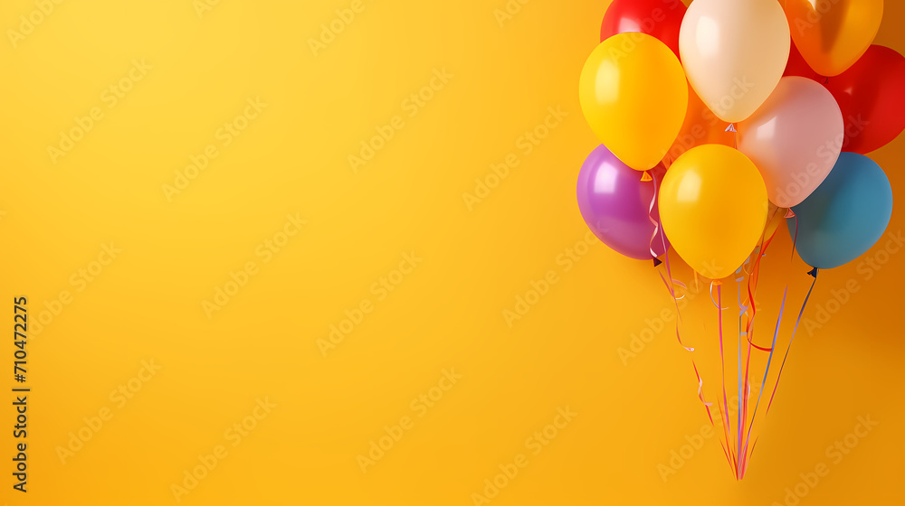 Celebration background with balloon decoration with copy space Celebration background with balloon decoration with copy space