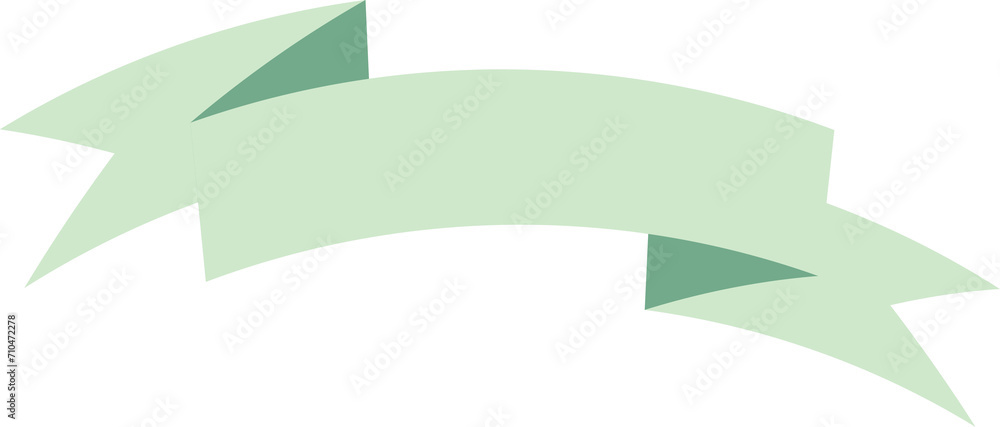 Green ribbons banner illustration on transparent background. Green ribbons banner illustration on transparent background.