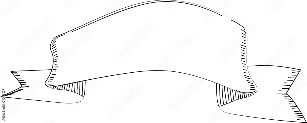 Hand drawn ribbons and label illustration on transparent background. Hand drawn ribbons and label illustration on transparent background.