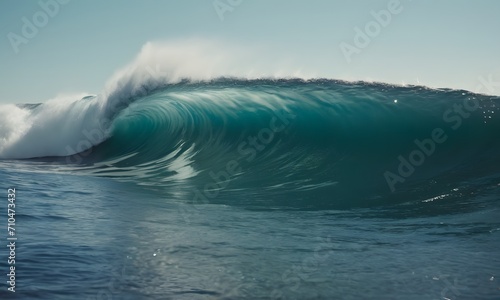 A Perfect big breaking Ocean barrel wave © Yenko