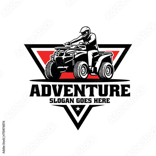 Riding extreme atv logo vector