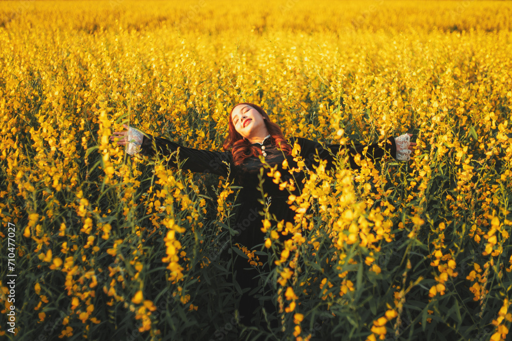 Fototapeta premium person in the field