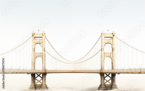 Bridge model isolated background,created with Generative AI tecnology.
