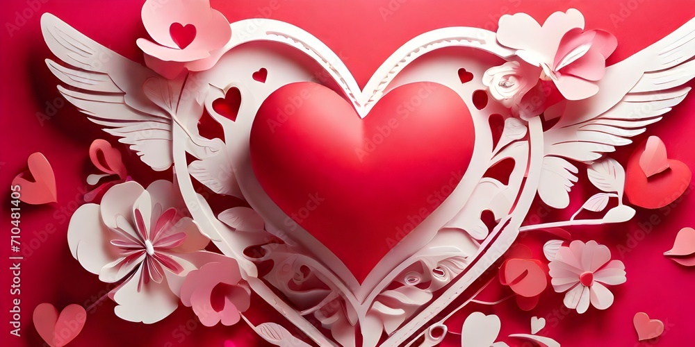 heart with floral ornament heart with floral ornament