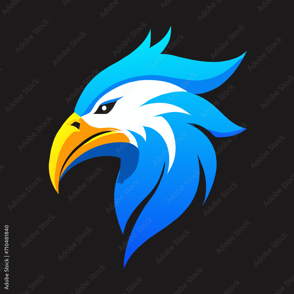 Obraz premium flat bird head modern logo design 