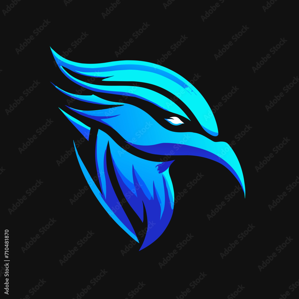 Naklejka premium flat bird head modern logo design 