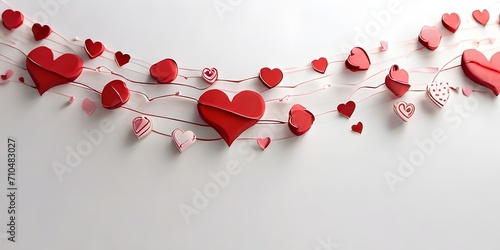 hearts on white