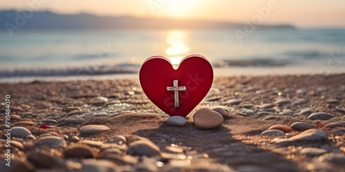 heart on the beach