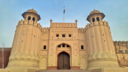 Lahore, Pakistan - 12 Jan 2024: Alamgiri Gate in Lahore fort, Punjab province, Pakistan photo