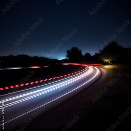 Night light trails, AI-generatet © Dr. N. Lange