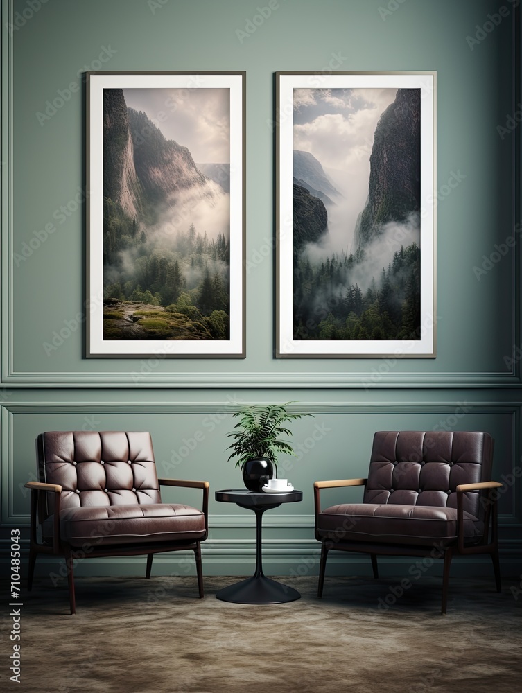 Obraz premium Enchanted Vistas: Classic Poetry Lines Superimposed on Serene Landscapes