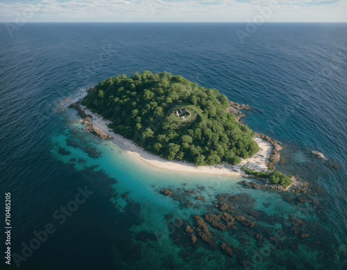 Aerial view of beautiful Island
