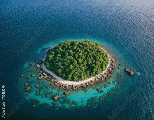 Aerial view of beautiful Island