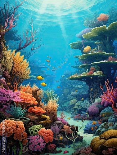 Captivating Coral Reefs: Exquisite Underwater Ecosystems Wall Art © Michael