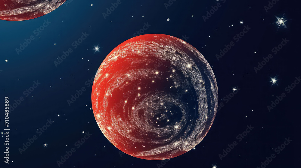 A Photo of Light Earth in a space on blue galaxy. A Photo of Light Earth in a space on blue galaxy.