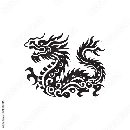 Wallpaper Mural Harmonious Elegance Revealed: A Meticulously Crafted Collection of Chinese Dragon Silhouette Stock Imagery - Chinese New Year Silhouette - Chinese Dragon Vector Stock
 Torontodigital.ca
