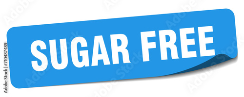 sugar free sticker. sugar free label