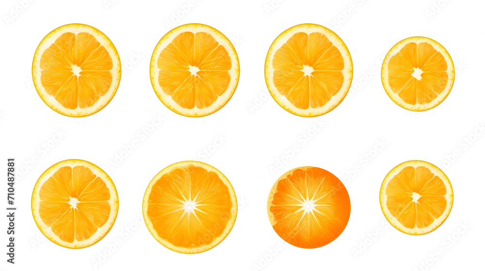 a group of orange slices
