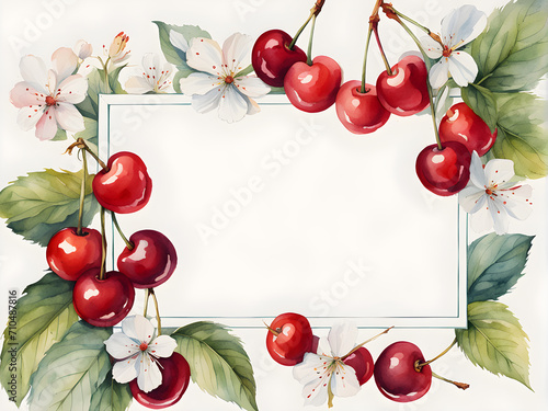 cherry-floral-frame-watercolor-illustration-in-minimalist-style-absent-background-trending-on-art