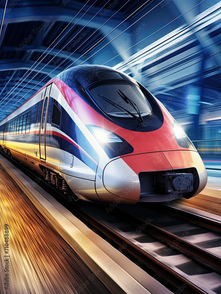 High-Speed Train Wall Prints: Modern Transport at Lightning Speed High-Speed Train Wall Prints: Modern Transport at Lightning Speed