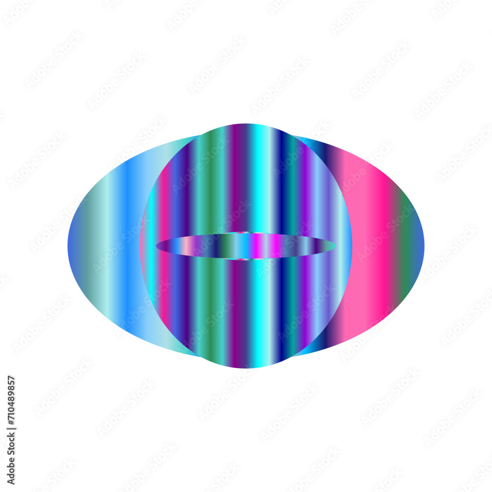 An abstract transparent cyberpunk oval shape design element. An abstract transparent cyberpunk oval shape design element.