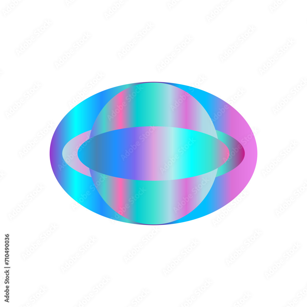 An abstract transparent cyberpunk oval shape design element. An abstract transparent cyberpunk oval shape design element.