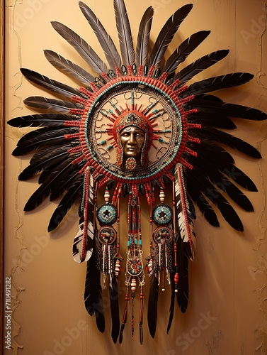 Native American Headdresses: Exquisite Indigenous Wall Art in Full Splendor
