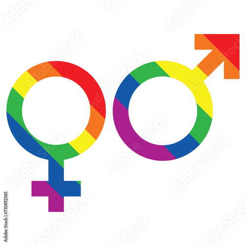 gender equality sign of humanities, rainbow sign of freedom of gender