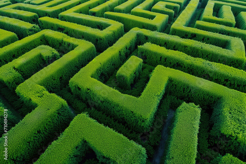 Captivating Birdseye Perspective Of Elaborate Hedge Maze