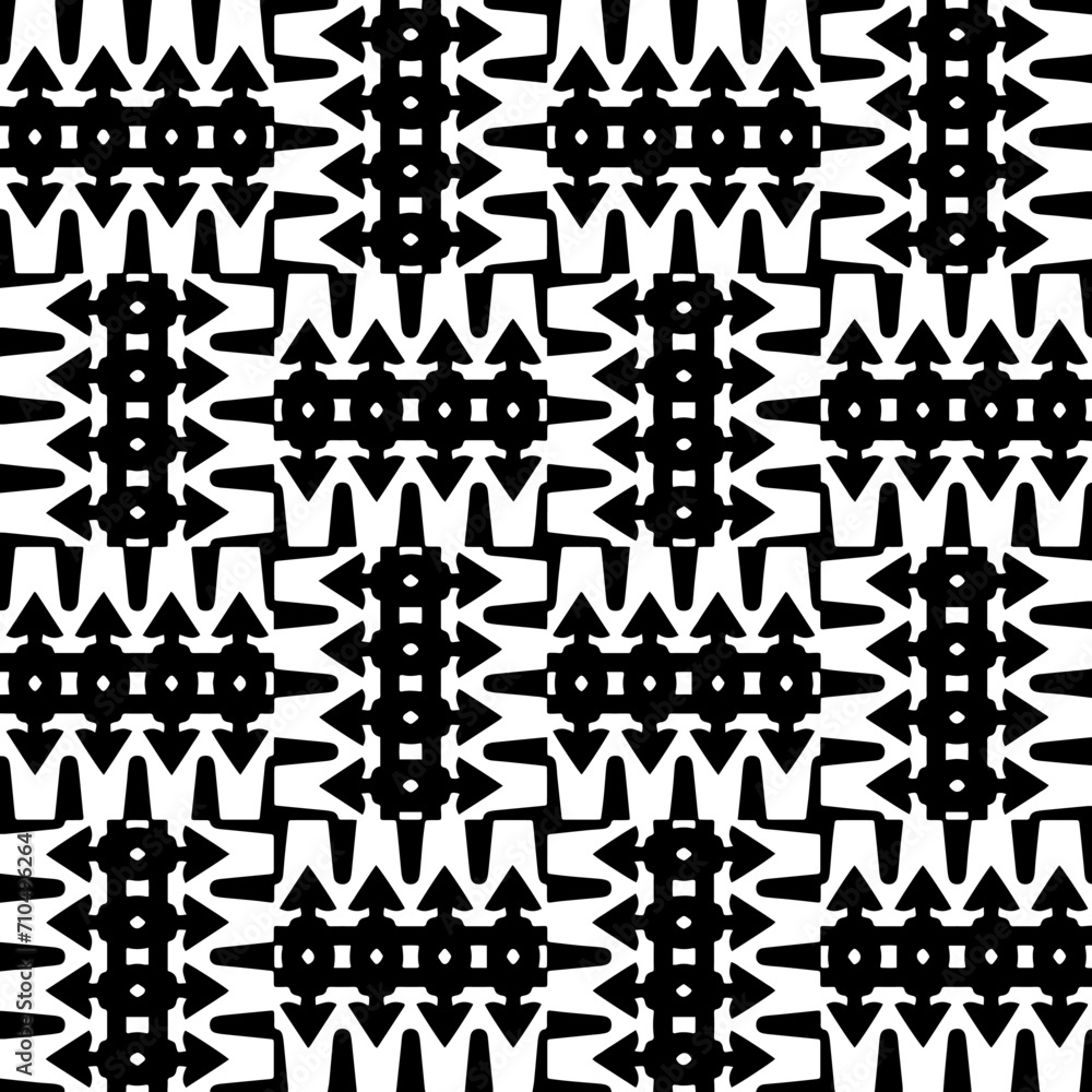 White background with black pattern. Seamless texture for fashion, textile design,  on wall paper, wrapping paper, fabrics and home decor. Simple repeat pattern.