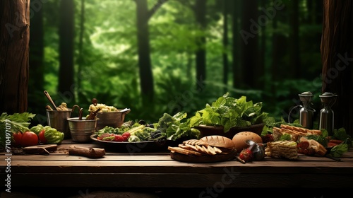 organic wood food background illustration rustic texture, grain cooking, ingredients table organic wood food background photo