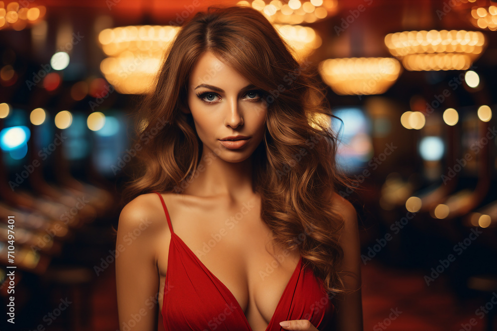 Concept of casino games poker slots free spins chips cards dice players las vegas Generative AI picture Concept of casino games poker slots free spins chips cards dice players las vegas Generative AI picture