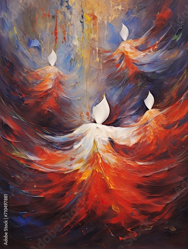 Whirling Dervishes: Divine Spirals in Sufi Spiritual Wall Art photo