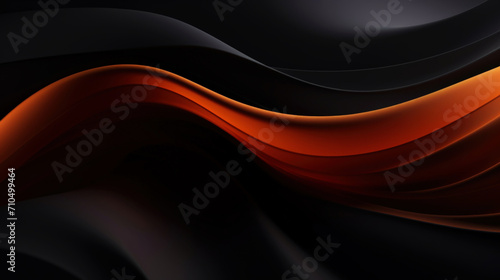 Abstract 3d wavy smooth background. Dark matte colour palette. Aesthetic concept. Generative AI