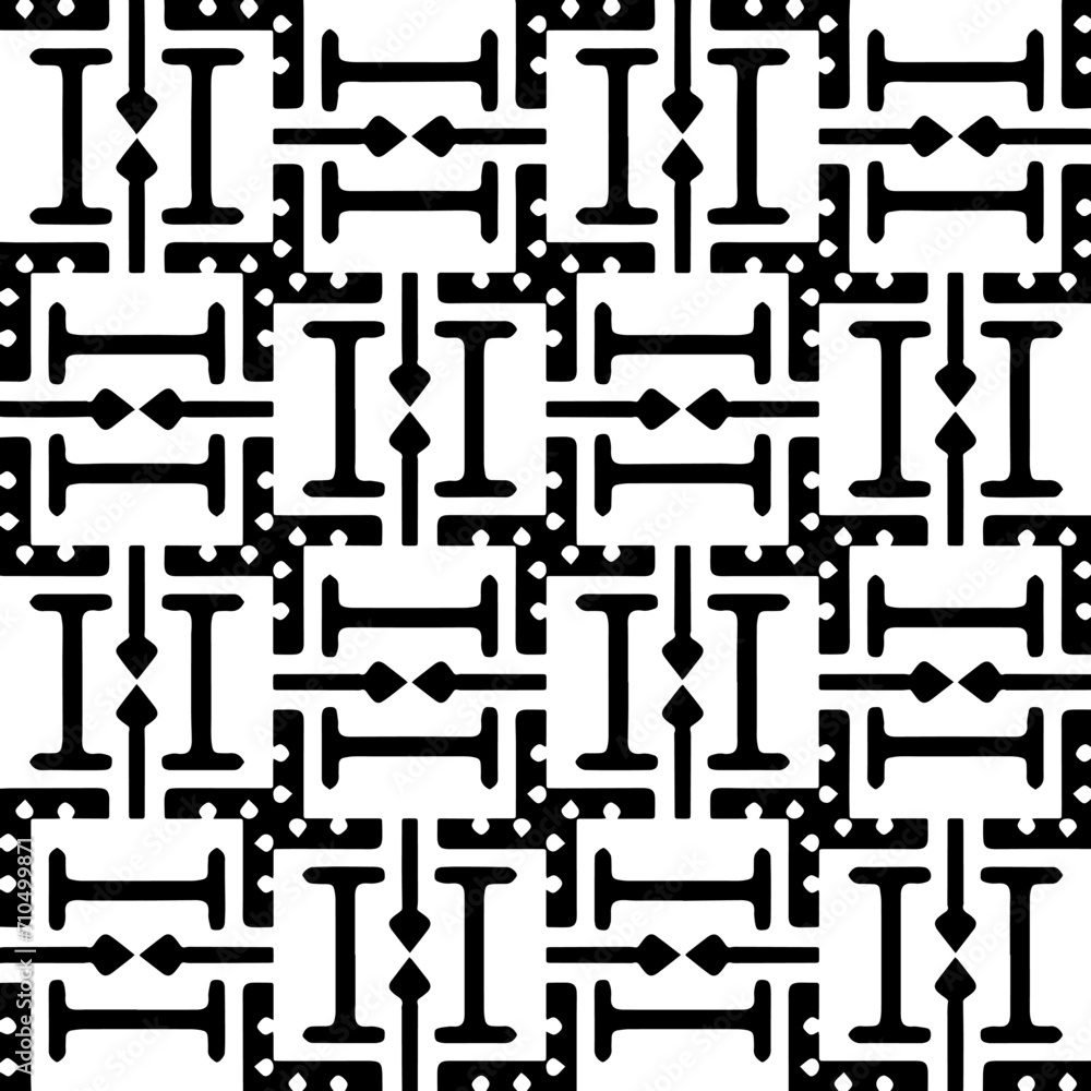 White background with black pattern. Seamless texture for fashion, textile design, on wall paper, wrapping paper, fabrics and home decor. Simple repeat pattern. White background with black pattern. Seamless texture for fashion, textile design, on wall paper, wrapping paper, fabrics and home decor. Simple repeat pattern.