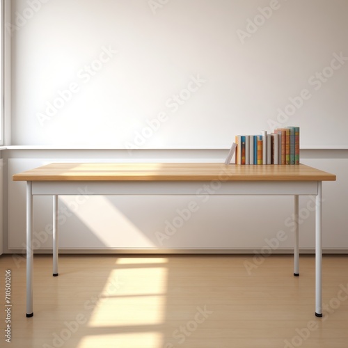 Mock up poster frame in Scandinavian style dining room. Minimalist dining room design;