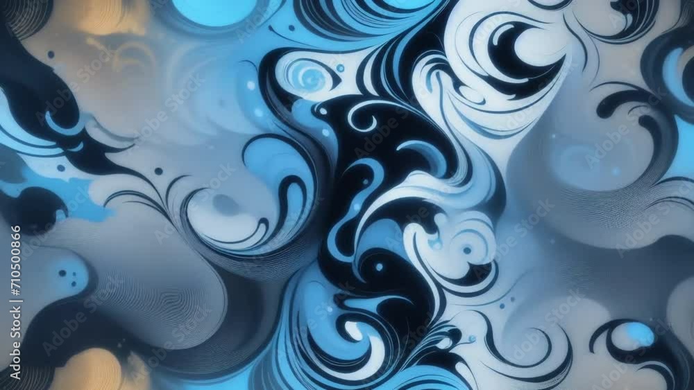 Graphic ink strokes artistic background. AI generated loop Graphic ink strokes artistic background. AI generated loop