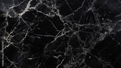 Exquisite black marble texture with elegant white veins - luxurious background for design projects