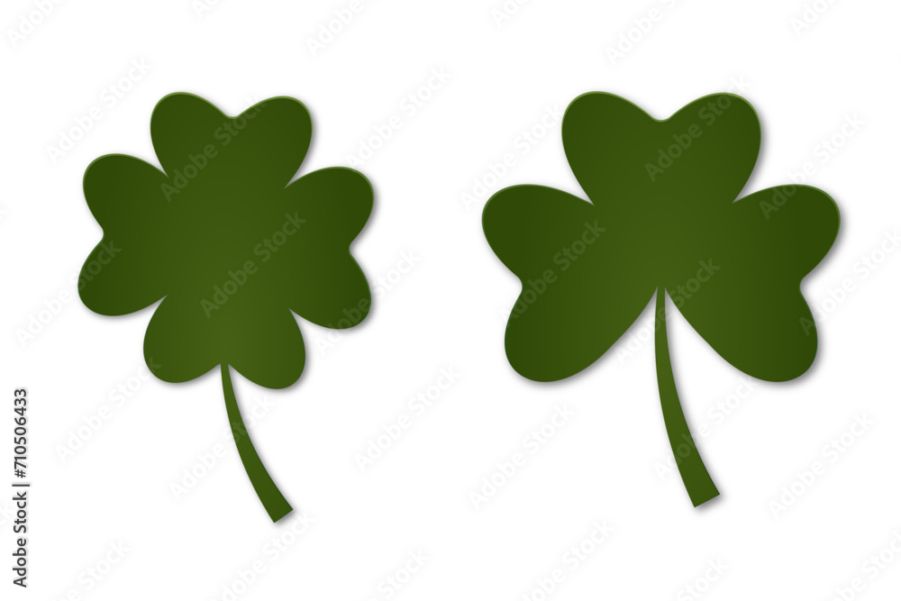 Four and three leaf clovers Four and three leaf clovers