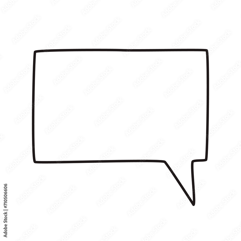 Speech bubble drawn with thin line. Line art icon png clipart isolated on transparent background Speech bubble drawn with thin line. Line art icon png clipart isolated on transparent background
