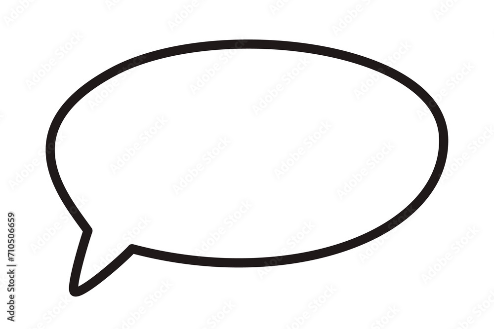 Speech bubble drawn with thin line. Line art icon png clipart isolated on transparent background Speech bubble drawn with thin line. Line art icon png clipart isolated on transparent background