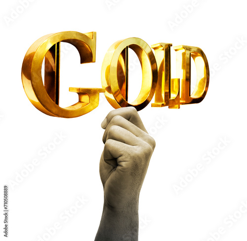 Das Wort Gold in Goldenen Buchstaben