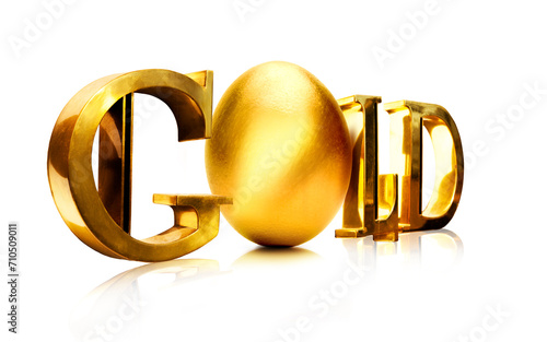 Das Wort Gold in Goldenen Buchstaben