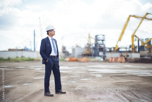environmental lawyer inspecting industrial site © primopiano