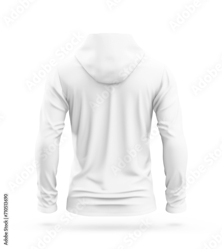 back hooded t-shirt on white background