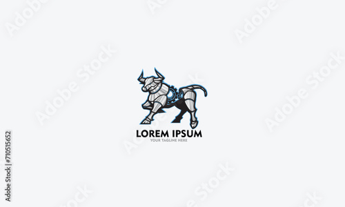 bull logo design vector template 