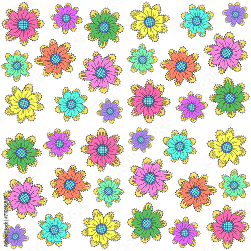seamless pattern with flowers