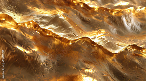 Texture of waves of liquid gold paint  © Olya Fedorova