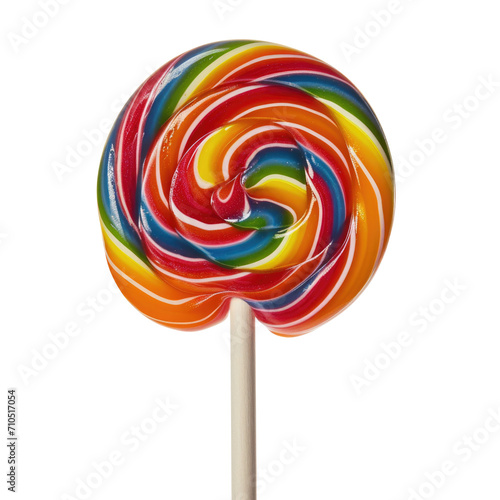 Lollipop candy on the white background