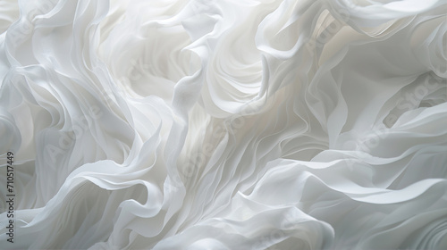 Beautiful abstract background with folds of white fabric
 photo